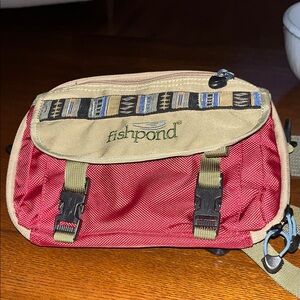 Like new  Fishpond Red and Tan Men's Belt Bag